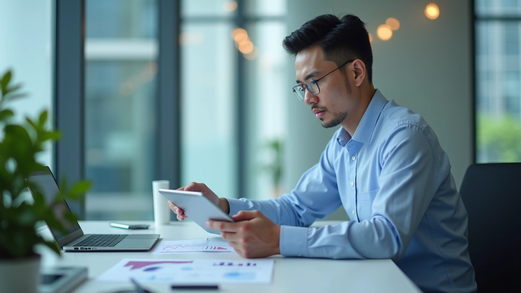 Financial analyst reviewing trading strategies and market data