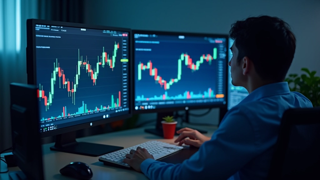 Candlestick patterns displayed on trading screen